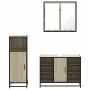 Set de muebles de baño 3 pzas madera contrachapada roble Sonoma de , Muebles de baño - Ref: Foro24-3300971, Precio: 212,44 €,...