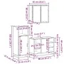 Set de muebles de baño 3 pzas madera contrachapada roble Sonoma de , Muebles de baño - Ref: Foro24-3300971, Precio: 212,44 €,...