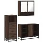 Set de muebles baño 3 pzas madera contrachapada roble marrón by , Bathroom furniture - Ref: Foro24-3301064, Price: 239,37 €, ...