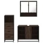Set de muebles baño 3 pzas madera contrachapada roble marrón by , Bathroom furniture - Ref: Foro24-3301064, Price: 239,37 €, ...