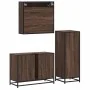 Set de muebles baño 3 pzas madera contrachapada roble marrón by , Bathroom furniture - Ref: Foro24-3301064, Price: 239,37 €, ...