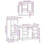 Set de muebles baño 3 pzas madera contrachapada roble marrón by , Bathroom furniture - Ref: Foro24-3301064, Price: 239,37 €, ...