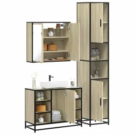 Set de muebles de baño 3 pzas madera contrachapada roble Sonoma von , Badezimmermöbel - Ref: Foro24-3301091, Preis: 290,98 €,...