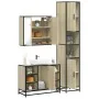 Set de muebles de baño 3 pzas madera contrachapada roble Sonoma by , Bathroom furniture - Ref: Foro24-3301091, Price: 290,73 ...