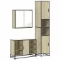 Set de muebles de baño 3 pzas madera contrachapada roble Sonoma by , Bathroom furniture - Ref: Foro24-3301091, Price: 290,73 ...
