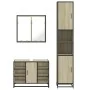 Set de muebles de baño 3 pzas madera contrachapada roble Sonoma by , Bathroom furniture - Ref: Foro24-3301091, Price: 290,73 ...