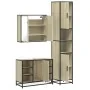 Set de muebles de baño 3 pzas madera contrachapada roble Sonoma by , Bathroom furniture - Ref: Foro24-3301091, Price: 290,73 ...