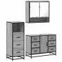 Set de muebles de baño 3 pzas madera contrachapada gris sonoma de , Muebles de baño - Ref: Foro24-3301053, Precio: 289,99 €, ...