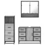 Set de muebles de baño 3 pzas madera contrachapada gris sonoma de , Muebles de baño - Ref: Foro24-3301053, Precio: 289,99 €, ...