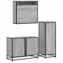 Set de muebles de baño 3 pzas madera contrachapada gris sonoma de , Muebles de baño - Ref: Foro24-3301053, Precio: 289,99 €, ...
