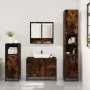 Set de muebles baño 3 pzas madera contrachapada roble ahumado by , Bathroom furniture - Ref: Foro24-3300992, Price: 265,99 €,...