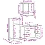 Set de muebles baño 3 pzas madera contrachapada roble ahumado by , Bathroom furniture - Ref: Foro24-3300992, Price: 265,99 €,...