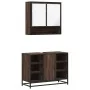 Set de muebles baño 2 pzas madera contrachapada marrón roble by , Bathroom furniture - Ref: Foro24-3300944, Price: 151,13 €, ...