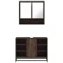 Set de muebles baño 2 pzas madera contrachapada marrón roble by , Bathroom furniture - Ref: Foro24-3300944, Price: 151,13 €, ...