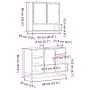 Set de muebles baño 2 pzas madera contrachapada marrón roble by , Bathroom furniture - Ref: Foro24-3300944, Price: 151,13 €, ...