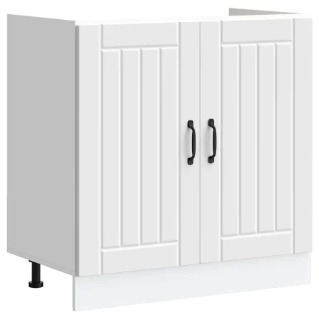 Mueble bajo fregadero Lucca madera contrachapada blanca by , Kitchen cabinets - Ref: Foro24-853687, Price: 77,75 €, Discount: %