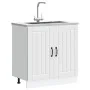 Mueble bajo fregadero Lucca madera contrachapada blanca by , Kitchen cabinets - Ref: Foro24-853687, Price: 77,75 €, Discount: %
