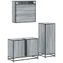 Set de muebles de baño 3 pzas madera contrachapada gris sonoma von , Badezimmermöbel - Ref: Foro24-3300973, Preis: 225,11 €, ...