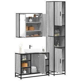Set de muebles de baño 3 pzas madera contrachapada gris sonoma von , Badezimmermöbel - Ref: Foro24-3301093, Preis: 293,87 €, ...