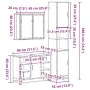 Set de muebles de baño 3 pzas madera contrachapada gris sonoma von , Badezimmermöbel - Ref: Foro24-3301093, Preis: 294,47 €, ...