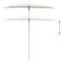 Semicircular garden umbrella with pole 300x150 cm sand by vidaXL, Umbrellas - Ref: Foro24-315559, Price: 24,20 €, Discount: %