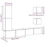 Conjunto de mueble de TV 5 piezas montado la pared madera vieja by , TV Furniture - Ref: Foro24-3329201, Price: 180,56 €, Dis...