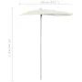 Semicircular garden umbrella with pole 300x150 cm sand by vidaXL, Umbrellas - Ref: Foro24-315559, Price: 24,20 €, Discount: %