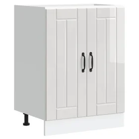 Mueble bajo para fregadero Lucca blanco brillante by , Kitchen cabinets - Ref: Foro24-853679, Price: 90,36 €, Discount: %