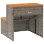 Escalón bañera hidromasaje gris 50x50x50,5 cm ratán sintético de , Accesorios para piscinas y spa - Ref: Foro24-4103941, Prec...