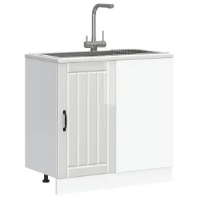 Mueble bajo para fregadero Lucca blanco brillante by , Kitchen cabinets - Ref: Foro24-854310, Price: 97,94 €, Discount: %