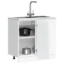 Mueble bajo para fregadero Lucca blanco brillante von , Küchenschränke - Ref: Foro24-854310, Preis: 97,90 €, Rabatt: %