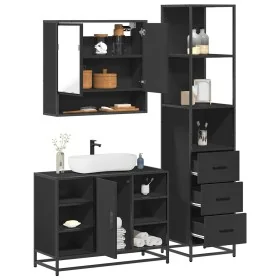 Juego de muebles de baño 3 pzas madera contrachapada negro von , Badezimmermöbel - Ref: Foro24-3301180, Preis: 260,19 €, Raba...