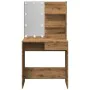 Tocador con luces LED roble artisan 74,5x40x141 cm by , Bedroom Dressers - Ref: Foro24-857022, Price: 111,71 €, Discount: %