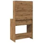 Tocador con luces LED roble artisan 74,5x40x141 cm by , Bedroom Dressers - Ref: Foro24-857022, Price: 111,71 €, Discount: %