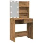 Tocador con luces LED roble artisan 74,5x40x141 cm by , Bedroom Dressers - Ref: Foro24-857022, Price: 111,71 €, Discount: %