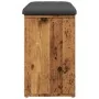 Banco zapatero madera de ingeniería madera vieja 82x32x50 cm by , Benches for halls and storage - Ref: Foro24-857623, Price: ...
