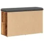 Banco zapatero madera de ingeniería madera vieja 82x32x50 cm by , Benches for halls and storage - Ref: Foro24-857623, Price: ...