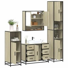 Juego de muebles de baño 4 pzas contrachapada roble sonoma von , Badezimmermöbel - Ref: Foro24-3301231, Preis: 435,13 €, Raba...