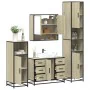 Juego de muebles de baño 4 pzas contrachapada roble sonoma by , Bathroom furniture - Ref: Foro24-3301231, Price: 434,87 €, Di...