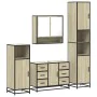 Juego de muebles de baño 4 pzas contrachapada roble sonoma by , Bathroom furniture - Ref: Foro24-3301231, Price: 434,87 €, Di...