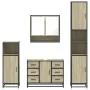 Juego de muebles de baño 4 pzas contrachapada roble sonoma by , Bathroom furniture - Ref: Foro24-3301231, Price: 434,87 €, Di...