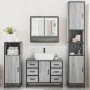 Set de muebles de baño 4 pzas madera contrachapada gris sonoma by , Bathroom furniture - Ref: Foro24-3301233, Price: 471,33 €...
