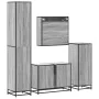 Set de muebles de baño 4 pzas madera contrachapada gris sonoma by , Bathroom furniture - Ref: Foro24-3301233, Price: 471,33 €...