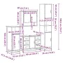 Set de muebles de baño 4 pzas madera contrachapada gris sonoma by , Bathroom furniture - Ref: Foro24-3301233, Price: 471,33 €...