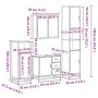 Juego de muebles de baño 4 pzas contrachapada roble sonoma by , Bathroom furniture - Ref: Foro24-3301196, Price: 415,07 €, Di...