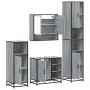 Set de muebles de baño 4 pzas madera contrachapada gris sonoma by , Bathroom furniture - Ref: Foro24-3301238, Price: 369,49 €...