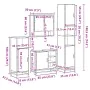Set de muebles de baño 4 pzas madera contrachapada gris sonoma by , Bathroom furniture - Ref: Foro24-3301238, Price: 369,49 €...