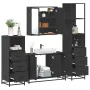Juego de muebles de baño 4 pzas madera contrachapada negro von , Badezimmermöbel - Ref: Foro24-3301250, Preis: 360,33 €, Raba...