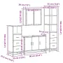 Juego de muebles de baño 4 pzas madera contrachapada negro von , Badezimmermöbel - Ref: Foro24-3301250, Preis: 360,33 €, Raba...