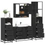 Juego de muebles de baño 4 pzas madera contrachapada negro by , Bathroom furniture - Ref: Foro24-3301290, Price: 445,56 €, Di...